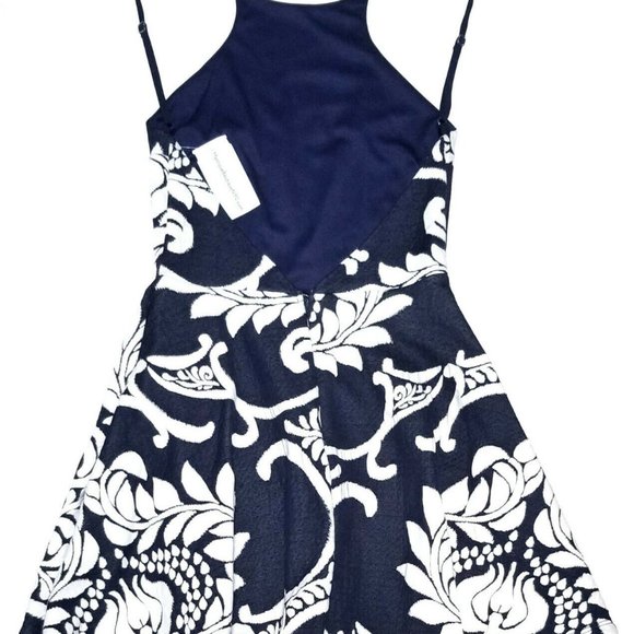 Mystique Boutique Dark Navy Floral Fit & Flare Dress by Sage Sm Made in … - Picture 3 of 3